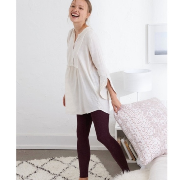 aerie Pants - AERIE Chill Maroon Sparkle Leggings 🎄